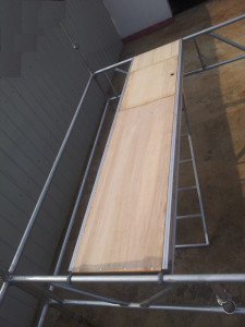 Aluminum/ Plywood Plank with Trapdoor and Ladder for Ringlock Scaffolding