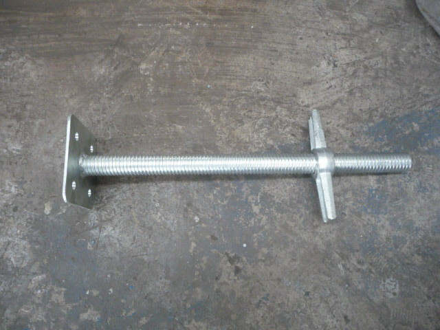 24" Scaffolding Screw Jack with Fixed Base Plate