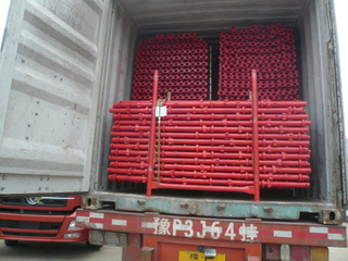 Red Painted Cuplock Scaffold From China Factory