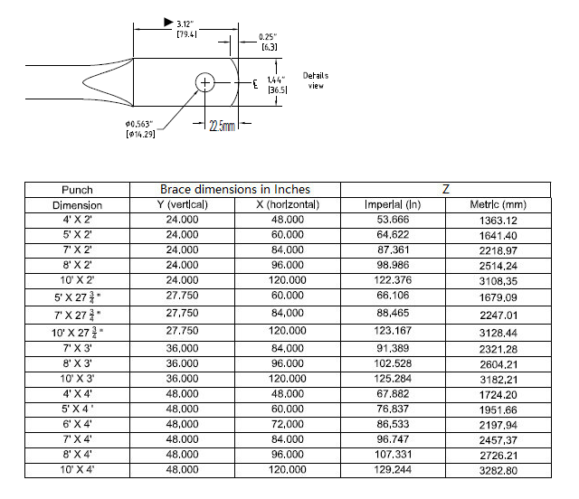 Punched Hole Cross Brace for Frame Scaffolding